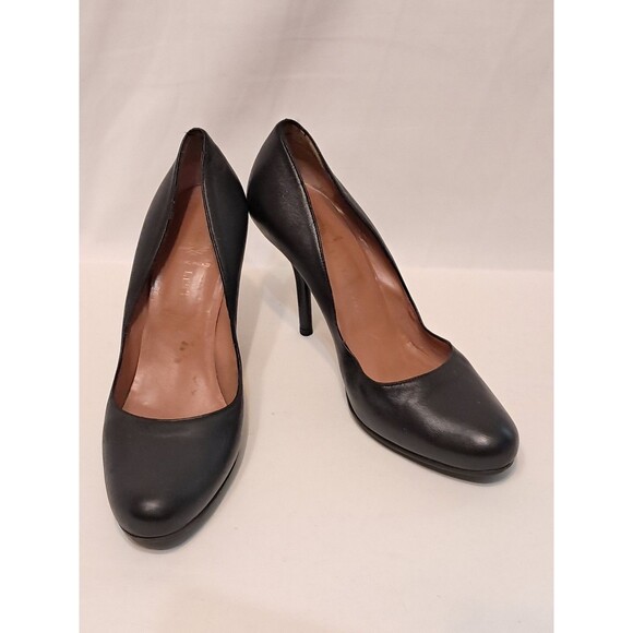 Les Tropeziennes Massimo Palazzo Size 39 EU/8.5 US Black Leather Pumps 4" Heels - Picture 1 of 12